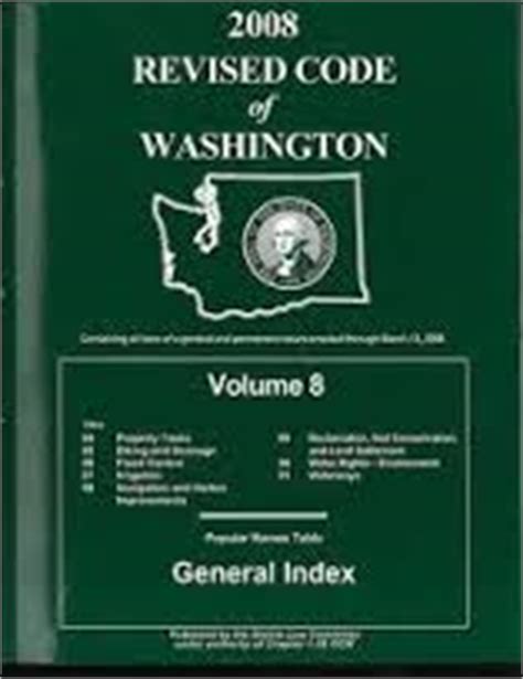48 - Transportation of Hazardous Materials. . Washington state rcw codes